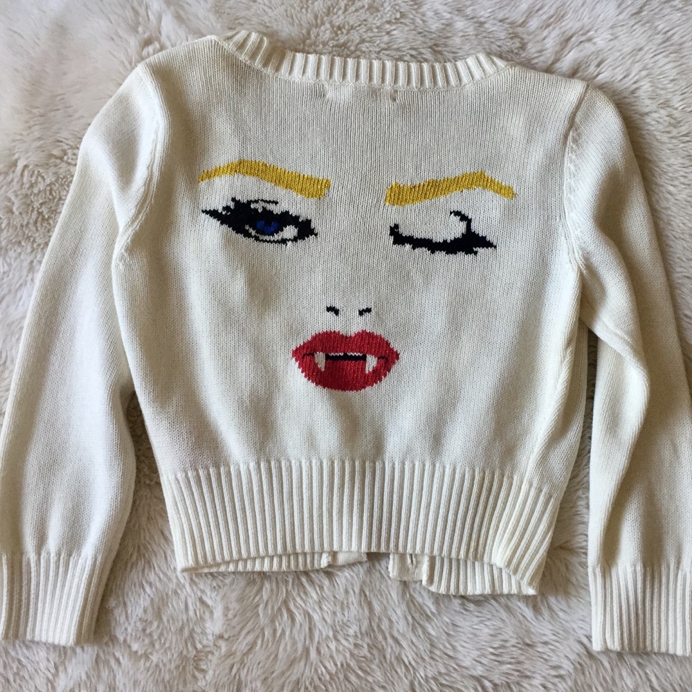 Vampire Marylin Monroe Betsey Johnson cardigan